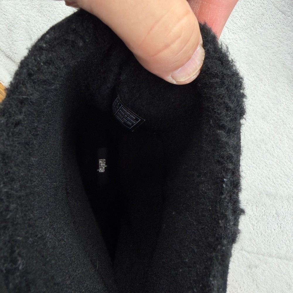 Fitflop Black Leather Suede Fur Lined Winter Boots Women US 10 - Picture 5 of 7